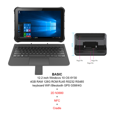 12,2 Tablet-Intel CPU 6Y30 des Zoll-1920x1200 Windows 10 schroffe