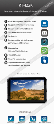 12,2 Tablet-Intel CPU 6Y30 des Zoll-1920x1200 Windows 10 schroffe
