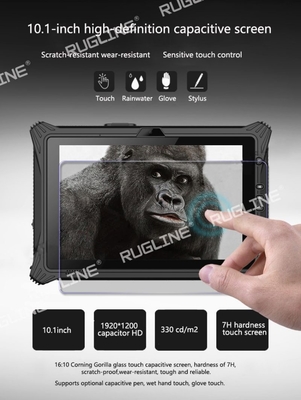 Industrielles schroffes Tablet Windows 10 RUGLINE mit NFC 1D/2D Scanner