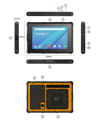 Schroffer Zoll 800X1280 IPS GPS IP67 Smart RF8R Android OSs Tablet-PC-8